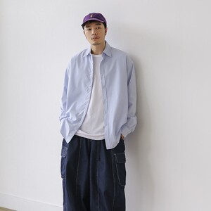 春季新款纯色长袖衬衫男韩版潮流休闲白衬衣设计感上衣3403P45特图片