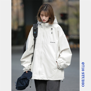 冲锋衣外套女春秋新款美式复古高街休闲工装夹克CFY02P50特价图片