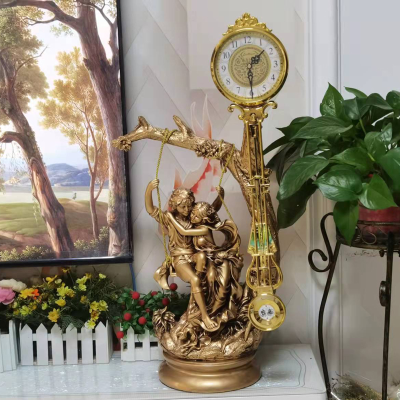 复古座钟家用欧式客厅静音桌面