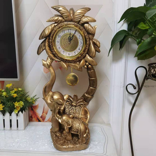 座钟欧式母子大象客厅