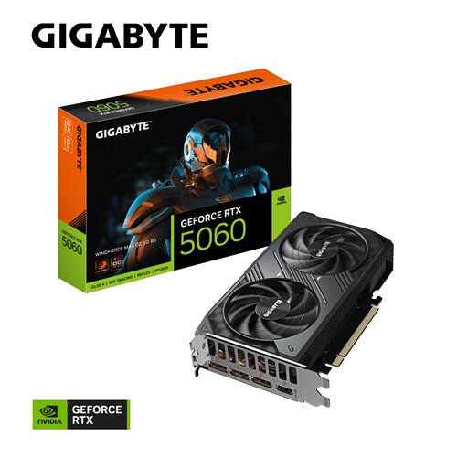 技嘉5060 8G风魔MAX OC5060 WindForce MAX OC DLSS4游戏设计显卡