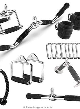 龙门架把手健身器材辅助配件小飞鸟划船高位下拉力拉背杆器