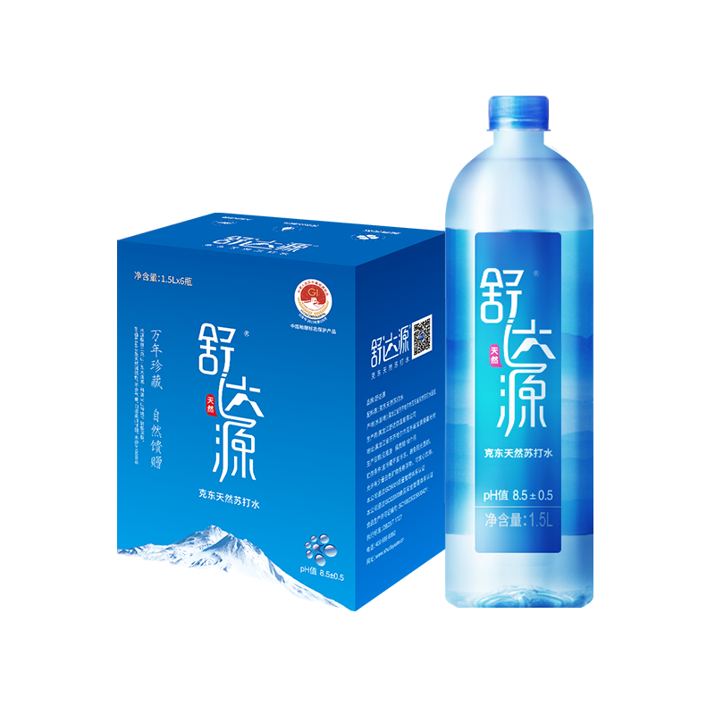 舒達源克東天然蘇打水 無糖堿性水萬年水齡  1.5L*6瓶10箱 新日期