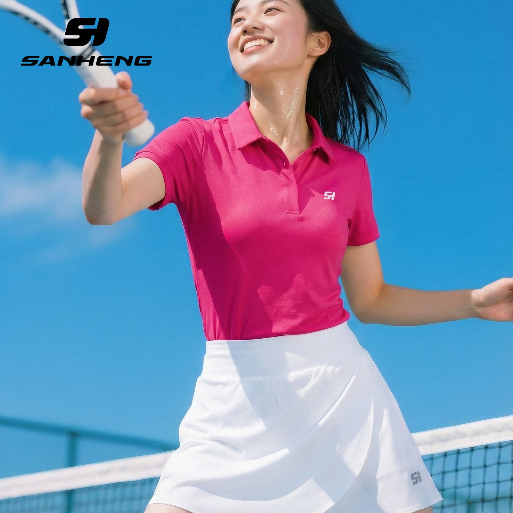 三恒透气亲肤短袖POLO衫女定制图片