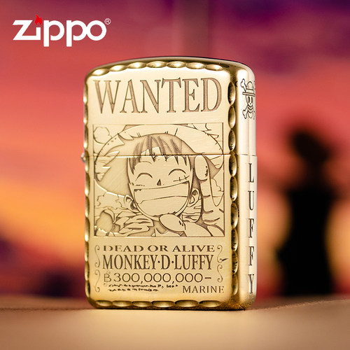 Zippo打火机纯铜海贼王刻字
