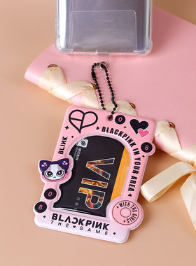 BPTG粉色应援卡套学生饭卡保护套明星周边公交卡收纳手机夹片挂饰