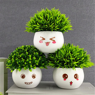 仿真迷你绿植小摆件客厅室内盆栽家居办公室桌面工位假花装饰植物