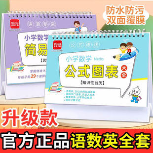 一到六年级小学数学公式图表大全台历极简手册速算推导卡片知识性