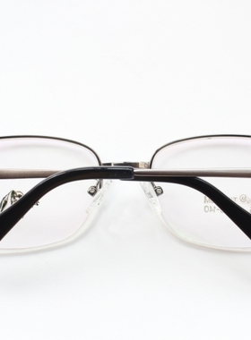 个性风前卫纯钛银色大框水晶眼镜