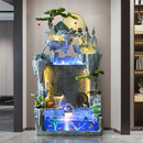 大型假山流水喷泉摆件水车养鱼池客厅室内招财高山水盆景叠水瀑布