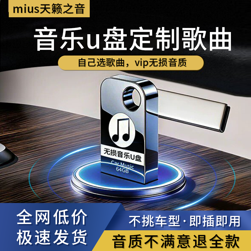 车载U盘定制歌曲自选曲目高音质MP3优盘内存卡WAV无损流行音乐