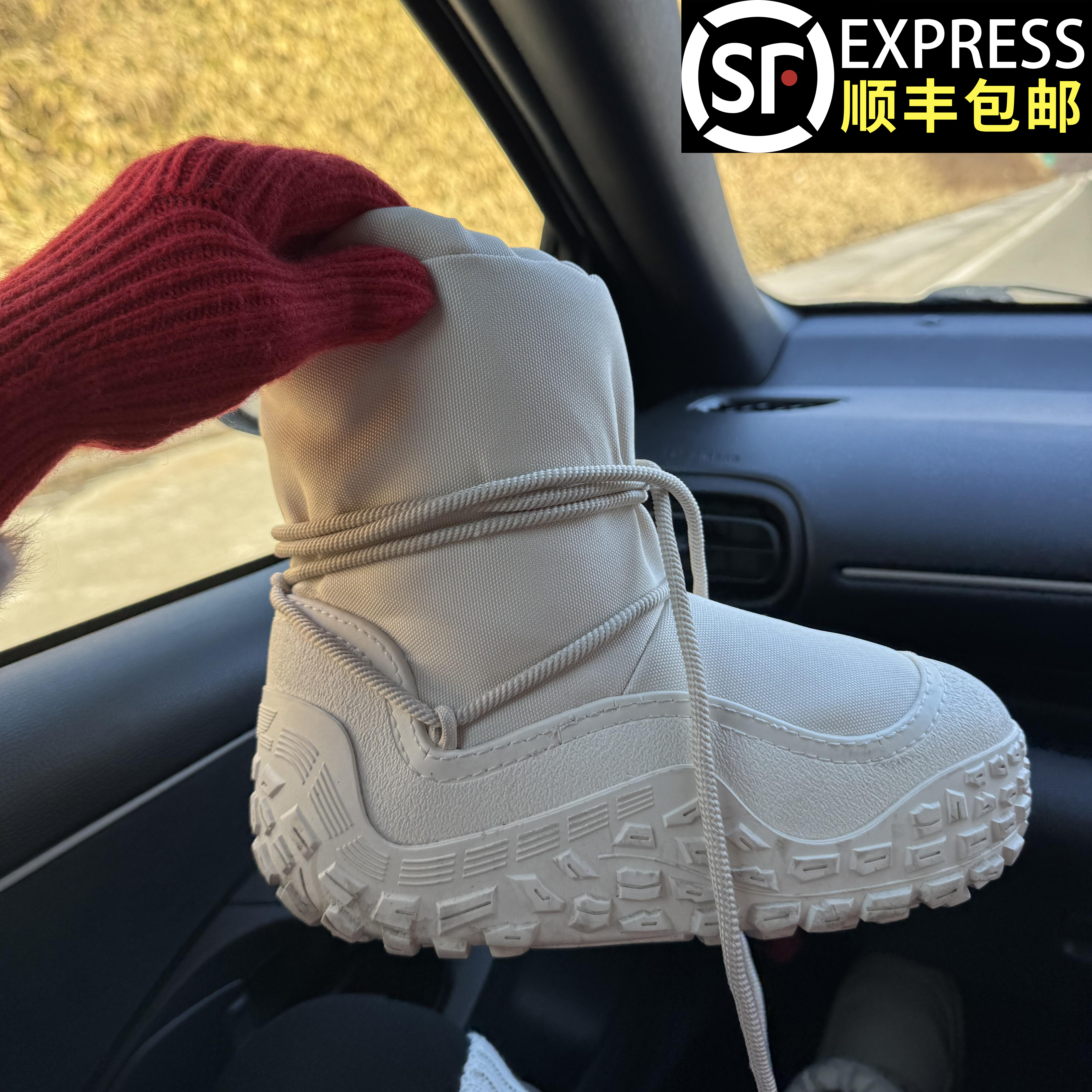 赵露思同款雪地靴女厚底2025冬季新款保暖防水防滑东北桑坡棉鞋靴