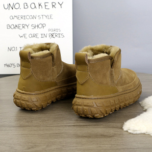 桑坡官方雪地靴男女鞋冬季加绒2025澳洲羊皮毛一体保暖厚底棉鞋潮