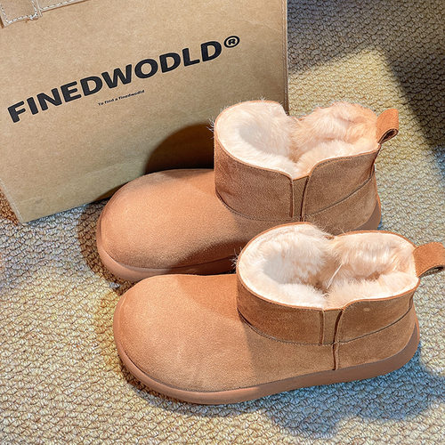 东北户外防寒靴加绒雪地靴男女款2025冬季桑坡新款小土豆保暖棉鞋