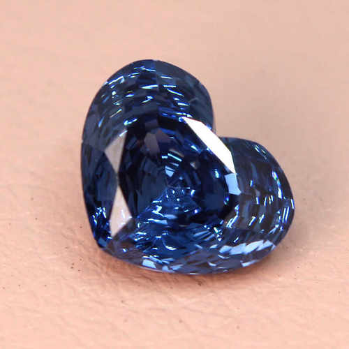 流星切心形蓝钻石高碳钻裸钻