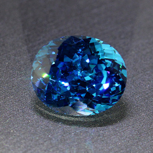 高精切矢车菊蓝宝石裸石戒面戒指项链耳钉镶嵌通勤风设计感椭圆形