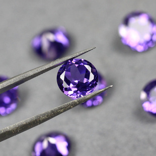 紫碧玺裸石葡萄紫色宝石高级感戒指戒面吊坠镶嵌紫水晶紫锂辉石女