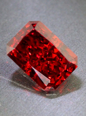 冰花切长方形帕德玛裸石石榴石红色宝石戒指戒面吊坠镶嵌潮流设计