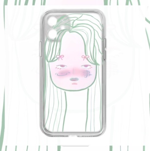 少女心事重重可爱个性简约透明全包手机壳适用苹果16nova13华为p60mate70小米15opporeno13荣耀200iPhone16