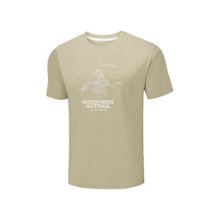 Skechers斯凯奇男士 P226M119 春夏圆领字母简约亲肤舒适针织短袖