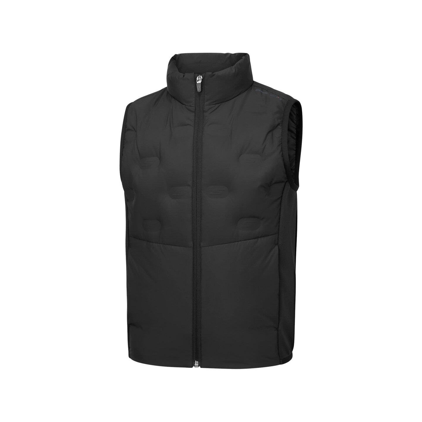 Skechers斯凯奇男童秋冬季时尚立领保暖纯色羽绒背心马甲P425B003