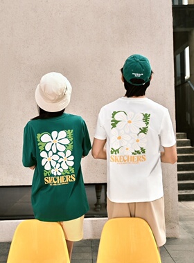 Skechers斯凯奇男女同款2024夏季凉感吸湿速干短袖上衣L224U060