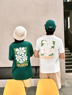 Skechers斯凯奇男女同款2024夏季凉感吸湿速干短袖上衣L224U060