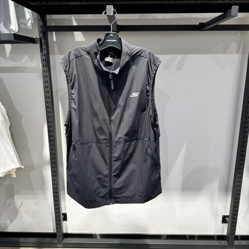 Skechers斯凯奇男士抗菌透湿防泼水防紫外线立领梭织背心P325M030