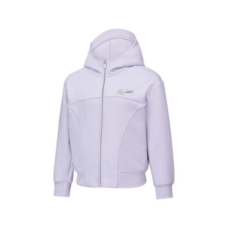 Skechers斯凯奇女童春秋百搭时尚宽针织休闲连帽卫衣P425G005,运动服/休闲服装,运动卫衣/套头衫,淘宝优惠券,粉丝福利购,淘宝优惠卷