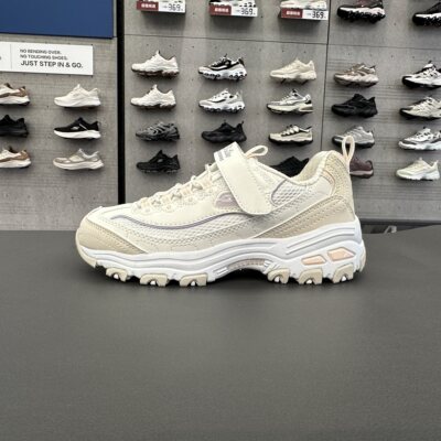 Skechers斯凯奇女童低帮舒适耐磨厚底魔术贴老爹鞋休闲鞋319062L