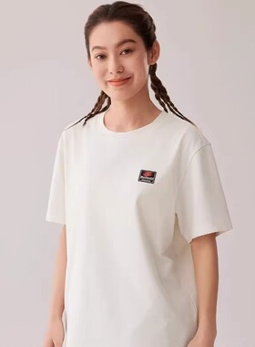 Skechers斯凯奇男女同款针织亲肤舒适圆领宽松短袖T恤衫L225U050