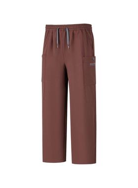 Skechers斯凯奇女童春秋季舒适柔软时尚宽松抽绳梭织长裤P126G012