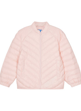 Skechers斯凯奇小童男女童纯色保暖梭织短款羽绒服外套L424K057