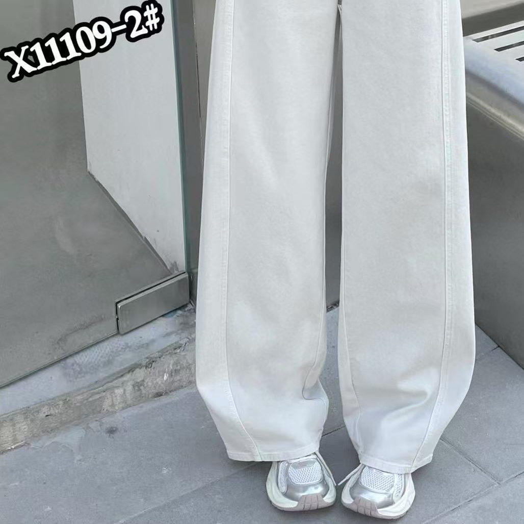 2025年新款春装弯刀裤日光杏有弹力手感柔软
