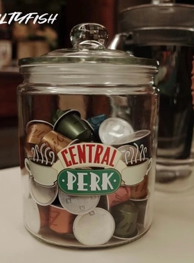 老友记 Central perk 饼干罐 密封储物罐 咖啡收纳