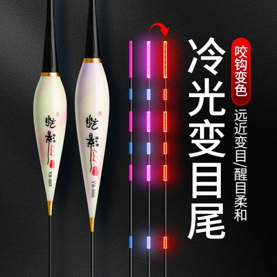 炫影纳米冷光咬钩变色电子夜光漂