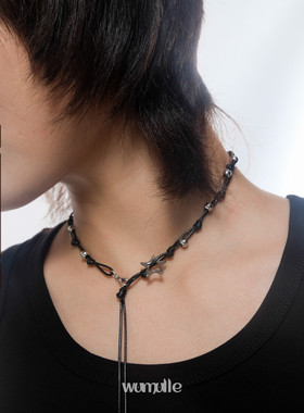 wumulle钛钢女编绳项链