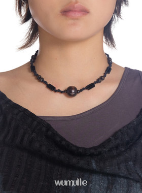 wumulle木质编绳项圈自制深色系