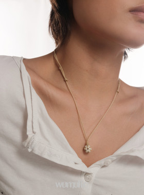 wumulle手工编织陶瓷吊坠项链