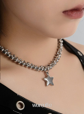 金属风y2k小众钛钢朋克项链