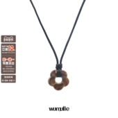 wumulle 波西米亚克力镂空花朵吊坠 简约百搭皮绳可调节长度嗷B10