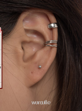wumulle 无耳洞福音 多圈耳骨夹细节简易性冷淡女小众高级港味A24