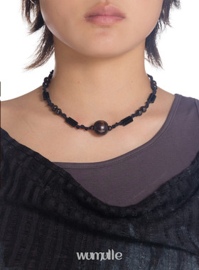 wumulle木质编绳项圈自制深色系