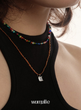 wumulle玻璃珠男女夏日棕色系