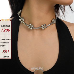 wumulle 黑系哥特骨头项圈 原创自制吸睛甜酷夏男女 随意旋转B22