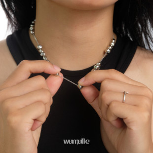 wumulle 简单即高级小众自制随意调节球球链嗷B17 气质冷淡锁骨链