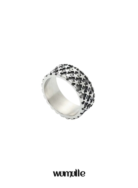 满天星河男女钛钢做旧戒指