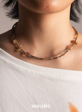 wumulle原创棕系双层项链