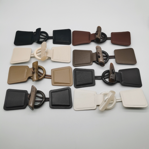 树脂棒花牛角扣羊羔毛大衣外套领口扣皮对扣风衣装饰搭扣辅料纽扣