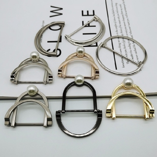 金属双D形纽扣扣子调节腰带扣双D字扣织带扣双环扣辅料服装配件